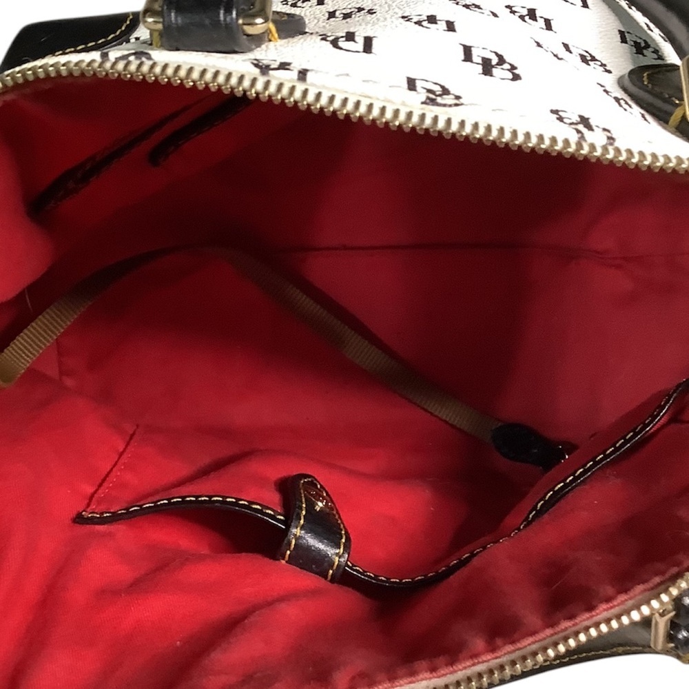 Dooney & Bourke Black and White Monogrammed Satchel bag - Picture 5 of 5